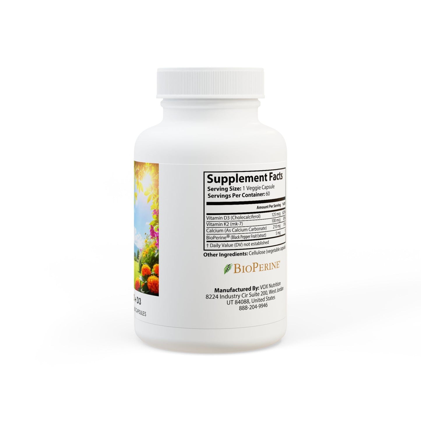 “HEALTHY POSSIBLE” Vitamin K2 + D3 Supplement (60 Capsules)