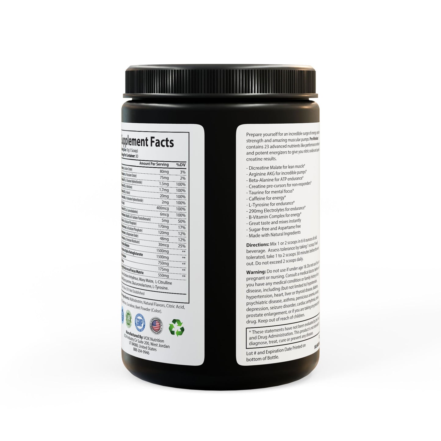 “HEALTHY POSSIBLE” Pre-Workout Supplement, Watermelon (300g, 10.58oz)