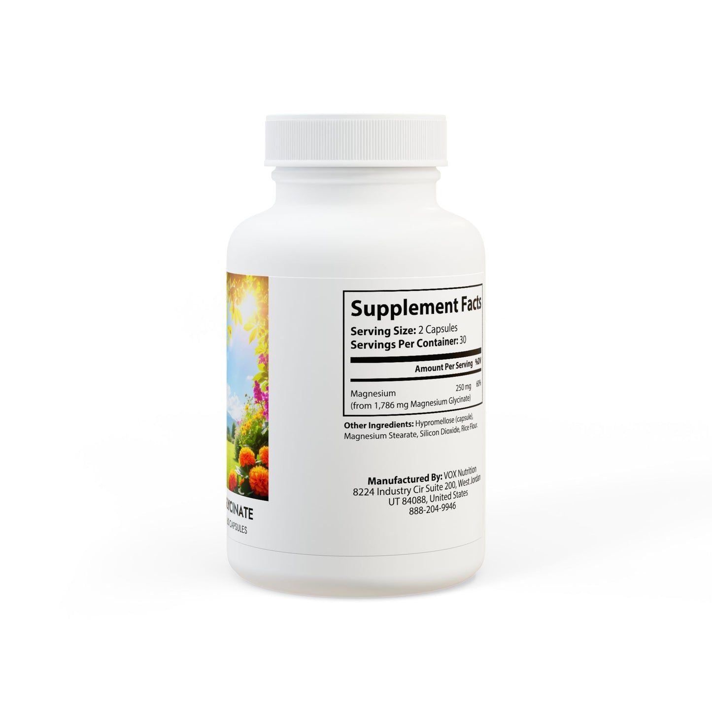 “HEALTHY POSSIBLE” Magnesium Glycinate Supplement (60 Capsules)
