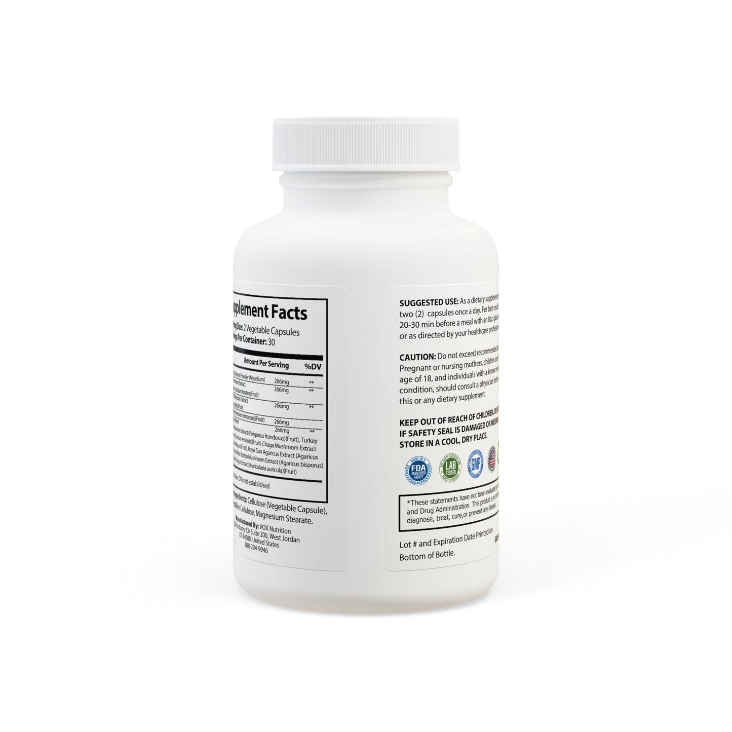 “HEALTHY POSSIBLE” Mushroom Blend Supplement (60 Capsules)