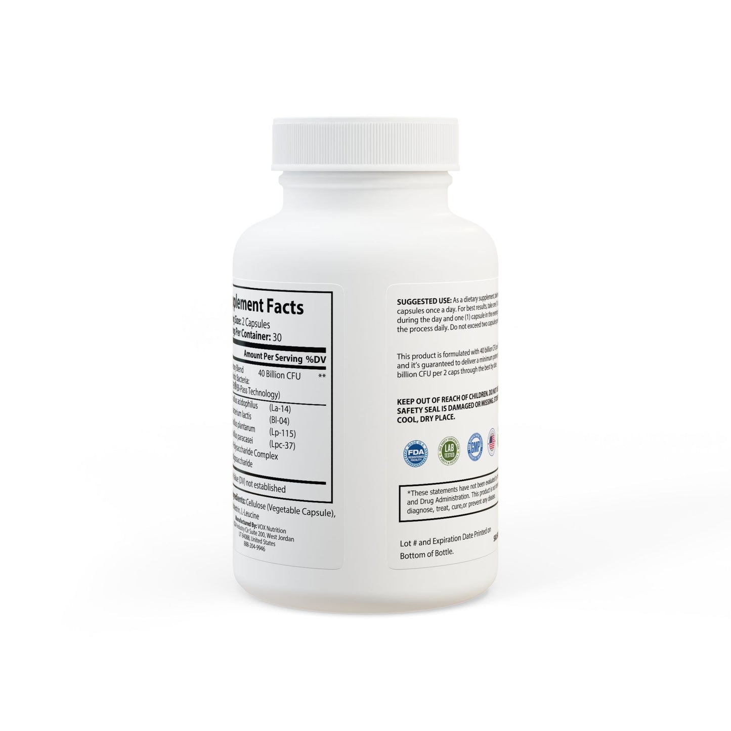 “HEALTHY POSSIBLE” Probiotics Supplement (60 Capsules)