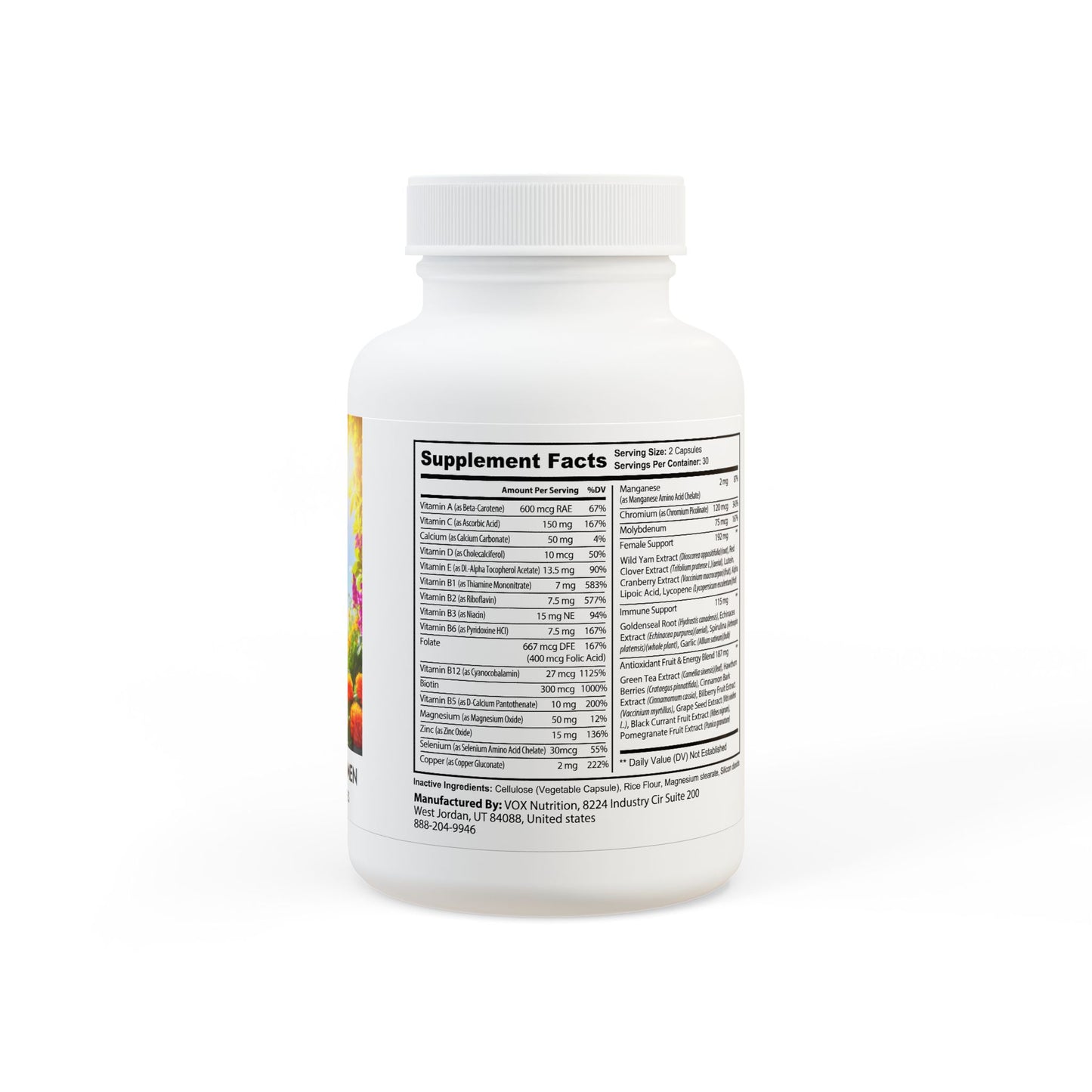 “HEALTHY POSSIBLE” Multivitamin for Women Supplement (60 Capsules)