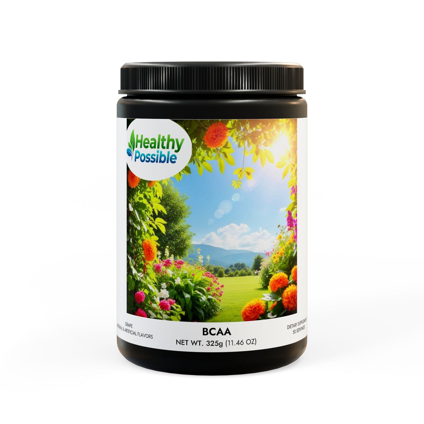 “HEALTHY POSSIBLE” BCAA Supplement, Grape (325g, 11.46oz, 50 servings)