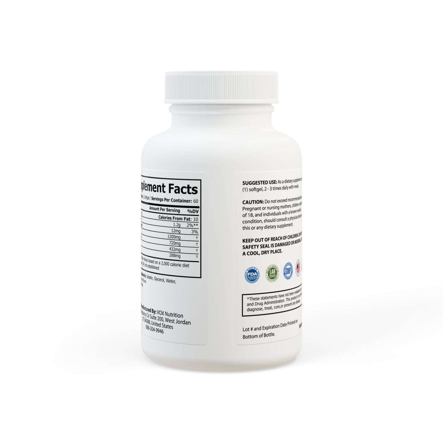 “HEALTHY POSSIBLE” Omega 3 Fish Oil Supplement (60 Softgels)