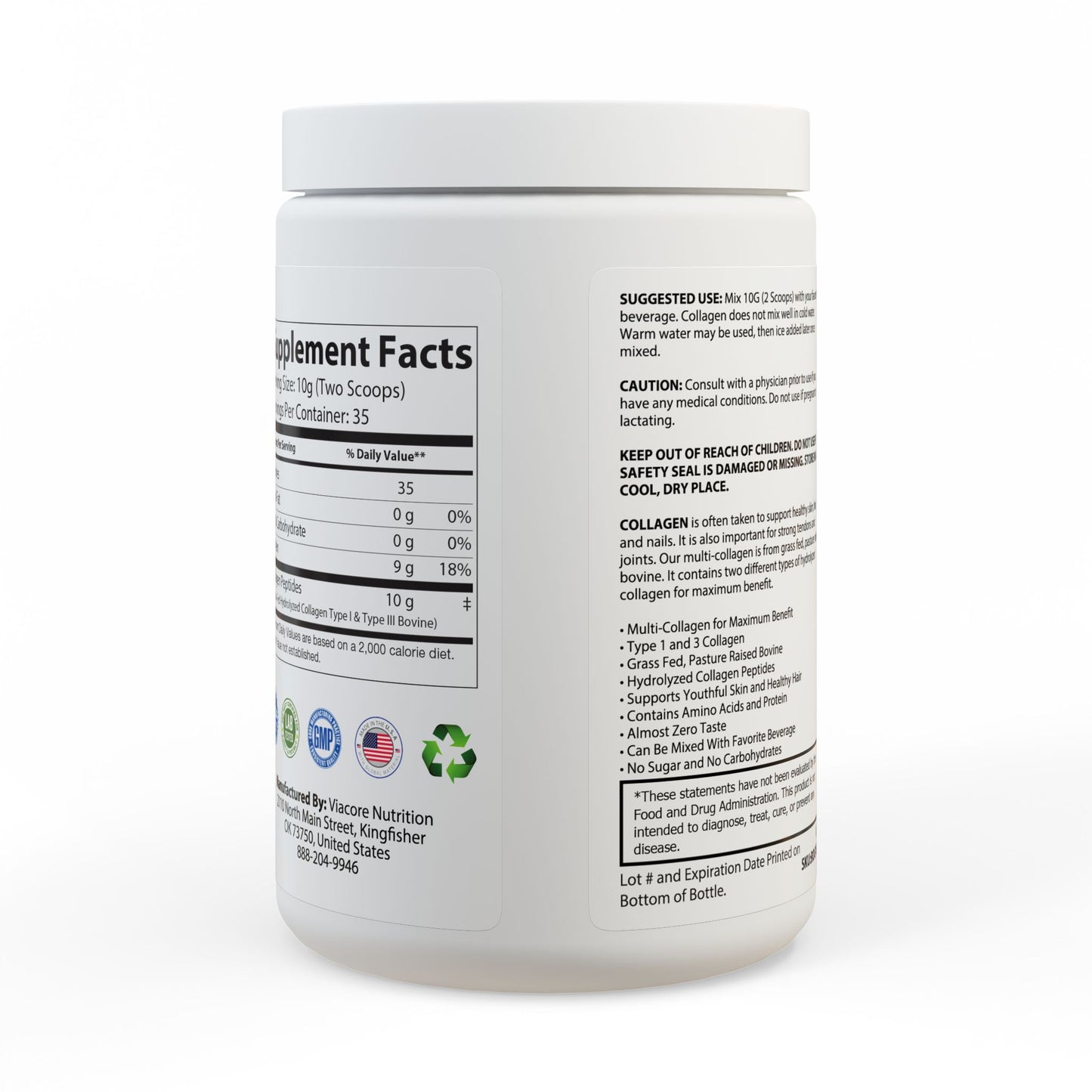 “HEALTHY POSSIBLE” Collagen Peptides Type I & III Supplement (350g, 12.3oz)
