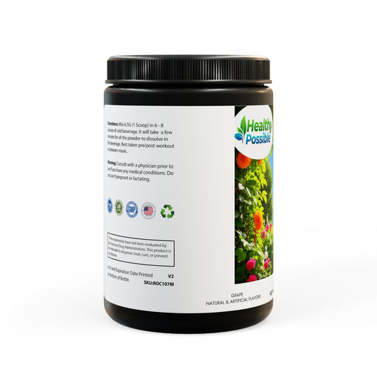 “HEALTHY POSSIBLE” BCAA Supplement, Grape (325g, 11.46oz, 50 servings)